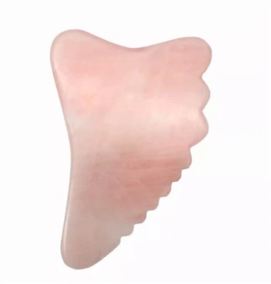 100% természetes rózsa kvarc gua sha masszírozó eszköz