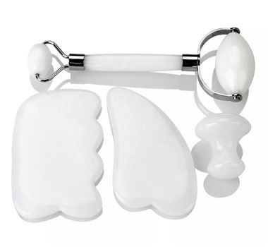 Fehér Jade Roller és Gua Sha arcmasszázs