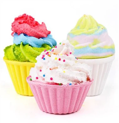 Színes fürdőbomba cupcake ajándékkészlet